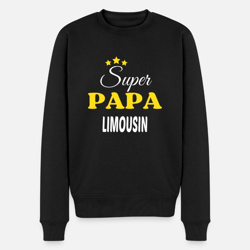 Super Papa LIMOUSIN ANNIVERSAIRE - Pull Premium bio Homme - noir