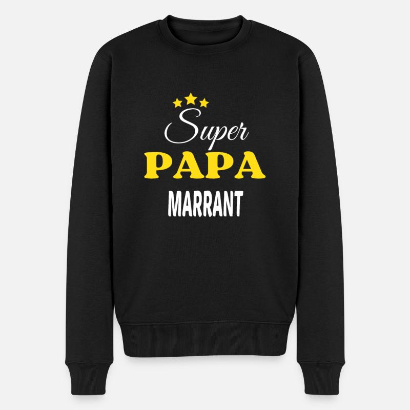 Super Papa MARRANT ANNIVERSAIRE - Pull Premium bio Homme - noir