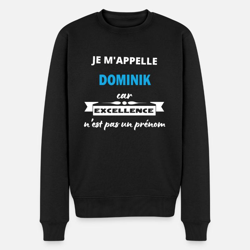 Je m'appelle excellence Dominik - Pull Premium bio Homme - noir