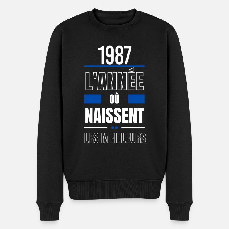 L'année où naissent les meilleurs 1987 - Pull Premium bio Homme - noir