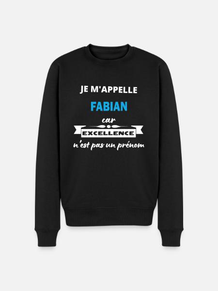 Je m'appelle excellence Fabian - Pull Premium bio Homme - noir
