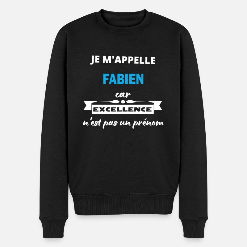 Je m'appelle excellence Fabien - Pull Premium bio Homme - noir