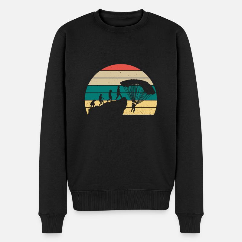 Gleitschirm Gleitschirmfliegen Paragliding - Männer Premium Bio Pullover - Schwarz