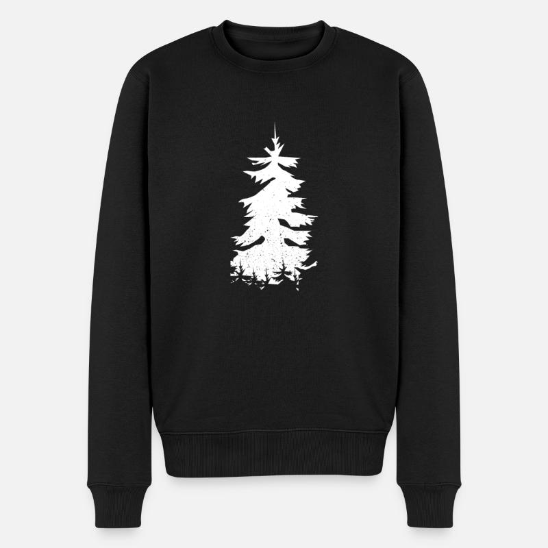 Arbre arbres bois forestier tronçonneuse tronçonneuse - Pull Premium bio Homme - noir