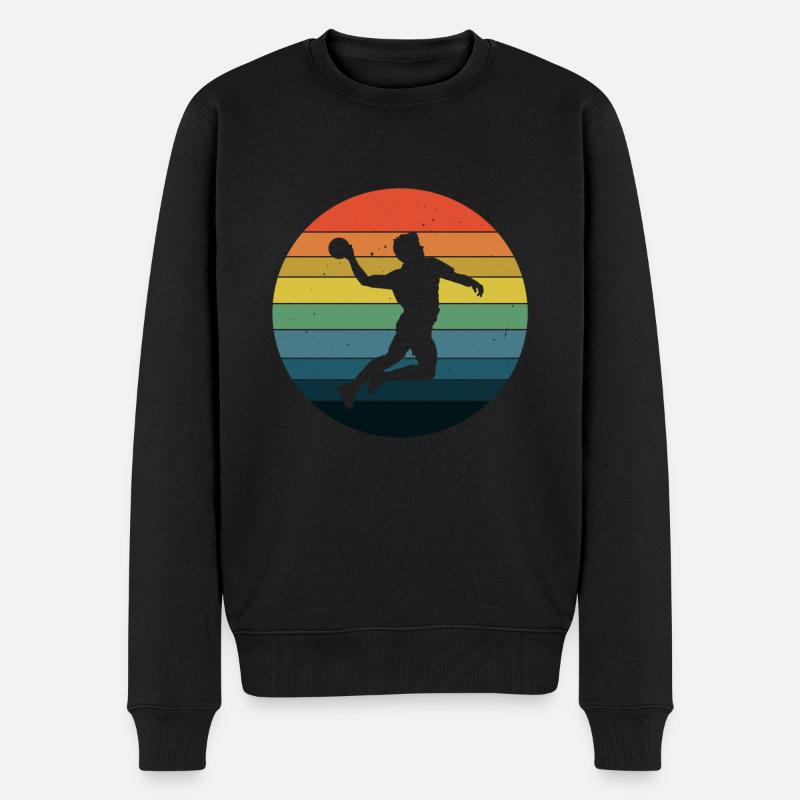 Handball Handballer Handballspieler - Männer Premium Bio Pullover - Schwarz