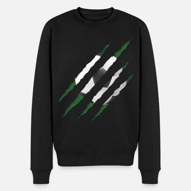 Joueur de soccer - Pull Premium bio Homme - noir