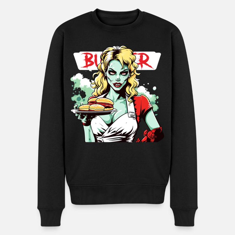 Burger Girl - Pull Premium bio Homme - noir