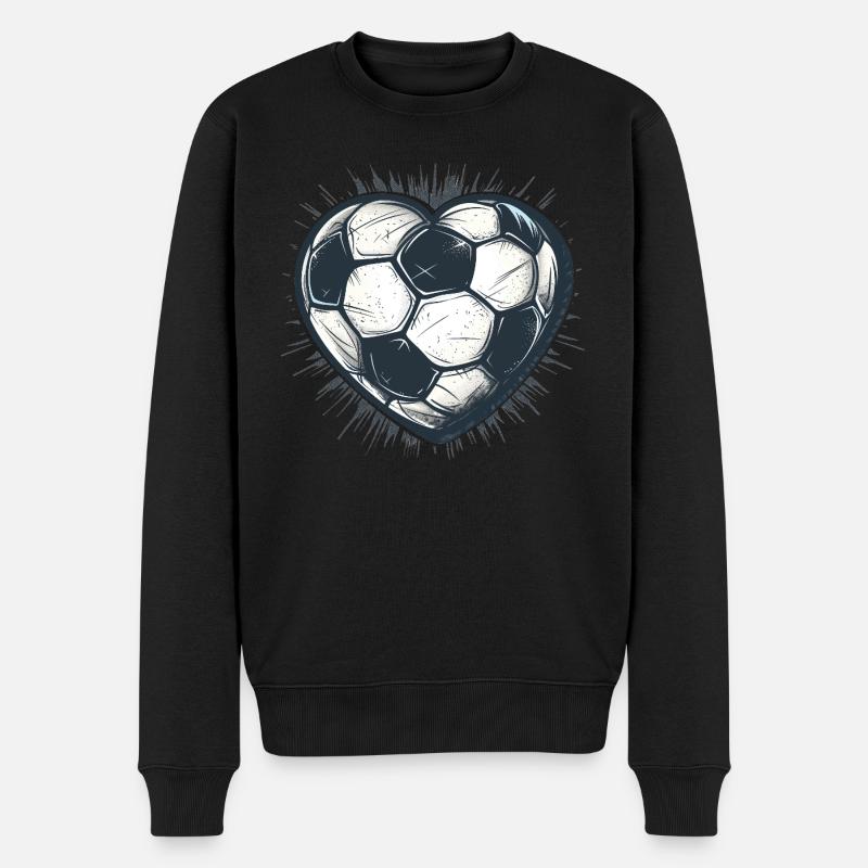 Coeur de football - Pull Premium bio Homme - noir