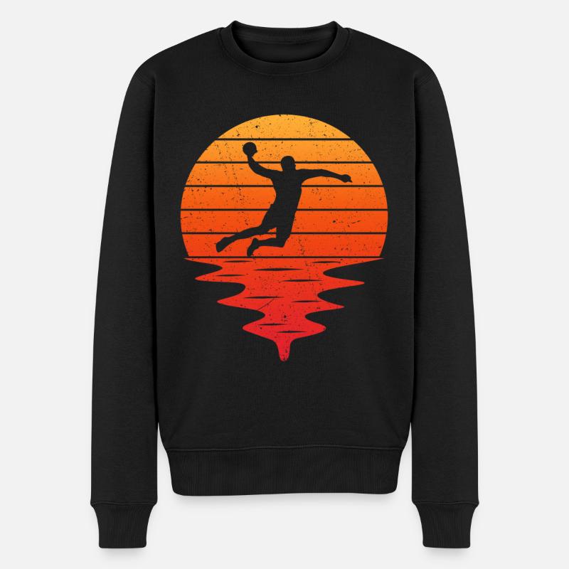 Sunrise Handball Handballer - Männer Premium Bio Pullover - Schwarz