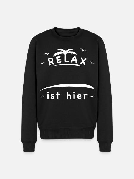 Relax - Männer Premium Bio Pullover - Schwarz