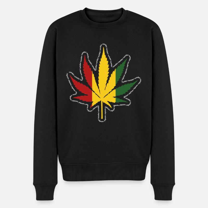 Reggae - Männer Premium Bio Pullover - Schwarz