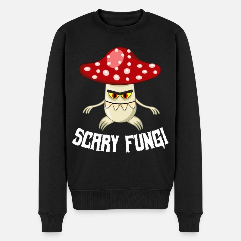 Fliegenpilz Scart Funghi T-Shirt - Männer Premium Bio Pullover - Schwarz