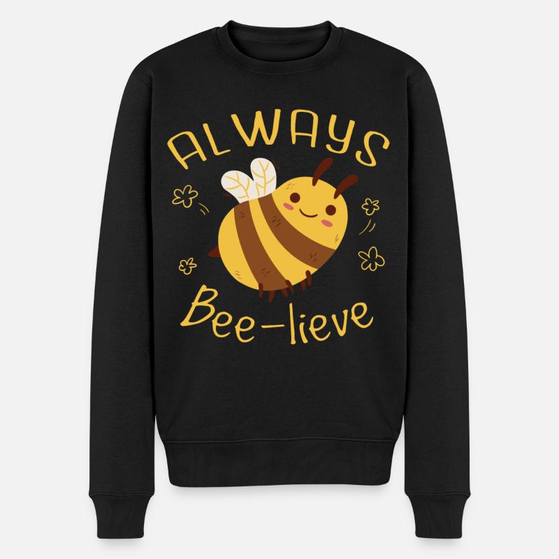 Mignon abeille abeille Bumblebee Design - Pull Premium bio Homme - noir