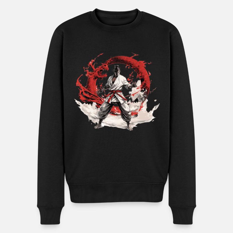 Kampfgeist im Drachenwirbel - Pull Premium bio Homme - noir