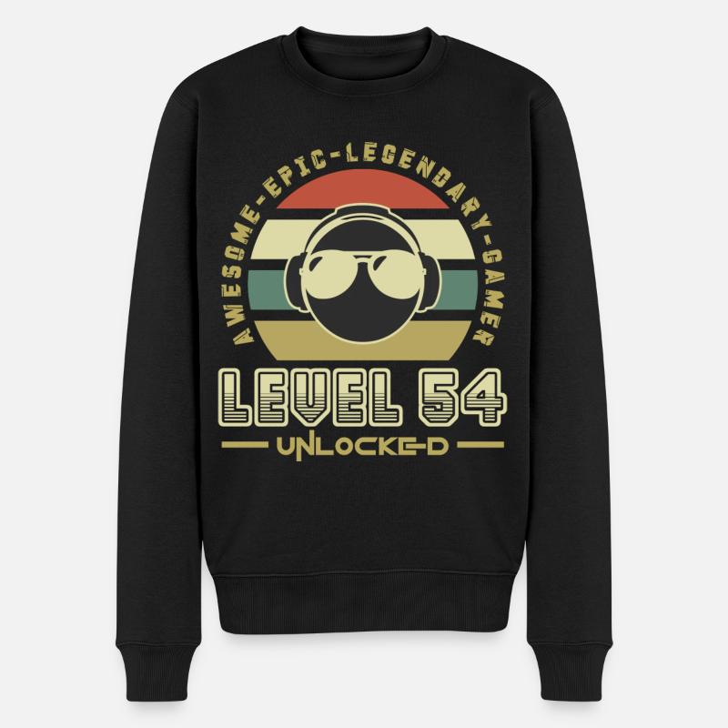 Stufe 54 - Männer Premium Bio Pullover - Schwarz