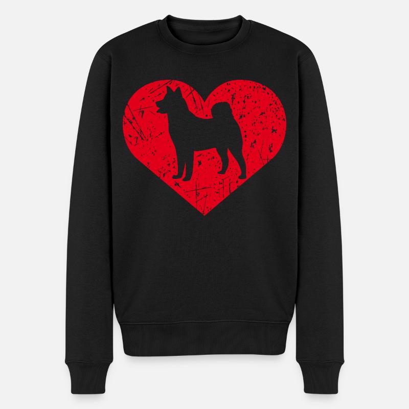 Cœur de husky - Pull Premium bio Homme - noir