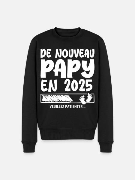 Grandpa again in 2025 - Men's Premium Organic Jumper - black