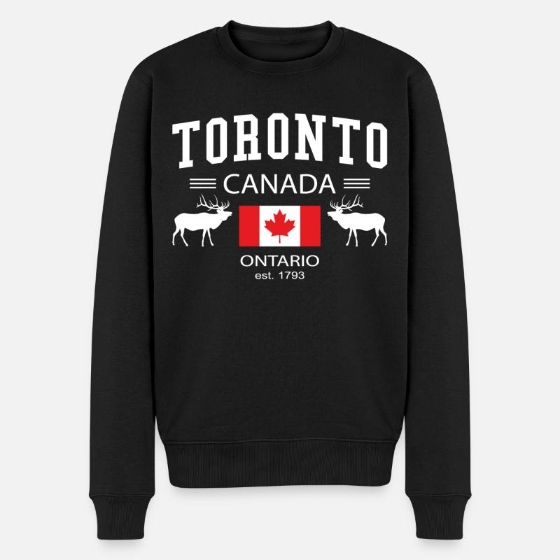 Toronto - Männer Premium Bio Pullover - Schwarz