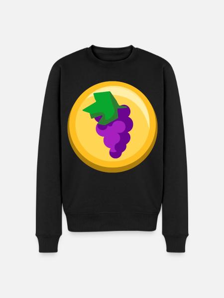 Grape Sticker Fruit Fruit Icon - Men's Premium Organic Jumper - black