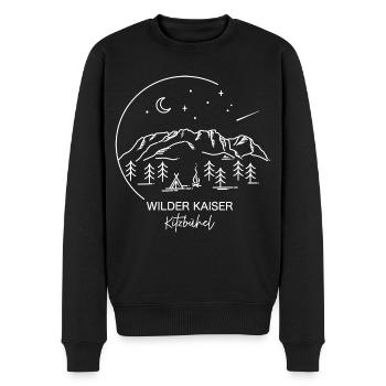 Wilder Kaiser Finisher Berg Wandern Kitzbühel - Männer Premium Bio Pullover - Schwarz - Vorne - Nico (187cm)