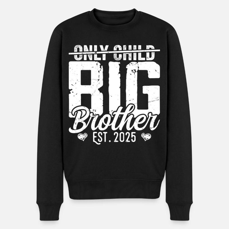 Einzelkind Big Brother - Aufstieg zum Big Brother - Männer Premium Bio Pullover - Schwarz