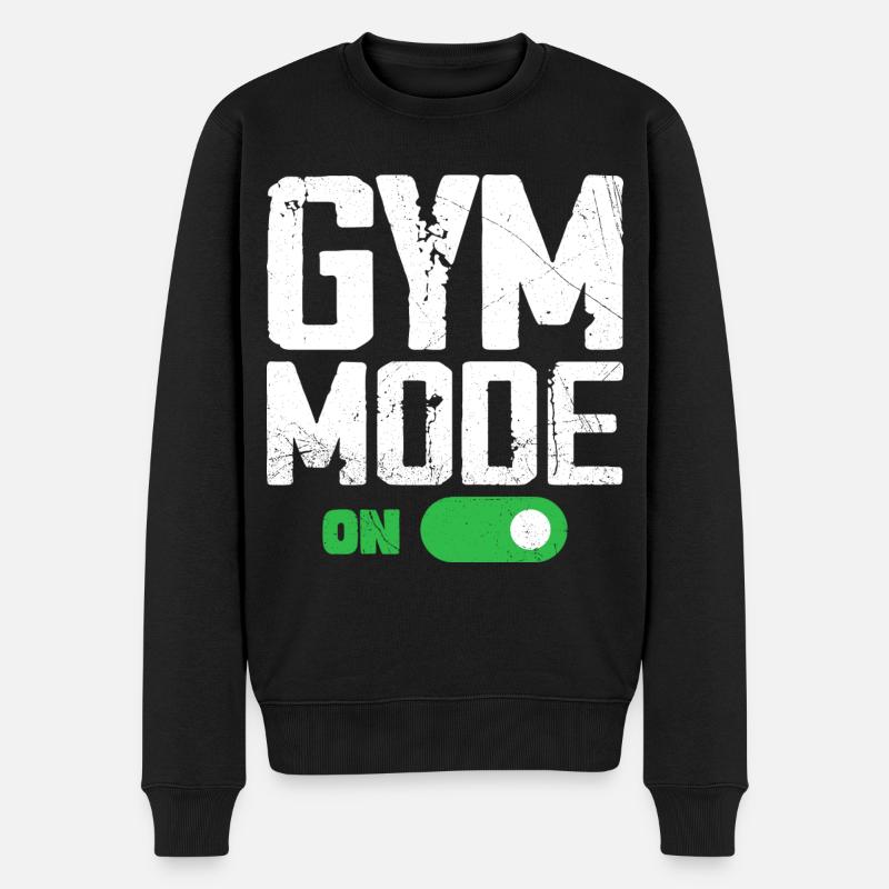 Gym-Modus bei Funny Beast Workout, Men Gym Lifting - Männer Premium Bio Pullover - Schwarz