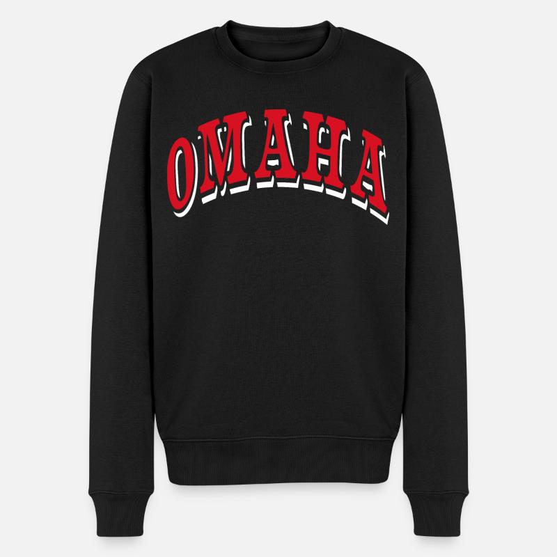 Omaha - Männer Premium Bio Pullover - Schwarz
