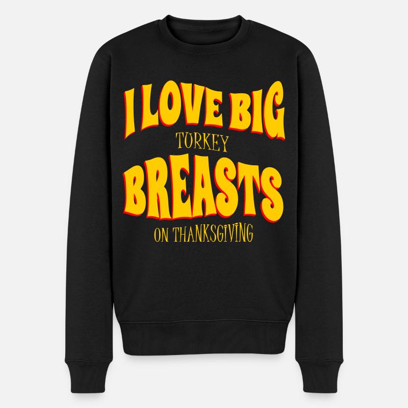TRUTHAHN THANKSGIVING - Männer Premium Bio Pullover - Schwarz