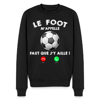 Le foot Cadeau Footballeur Homme Et Enfant - Pull Premium bio Homme - noir - Devant - Nico (187cm)