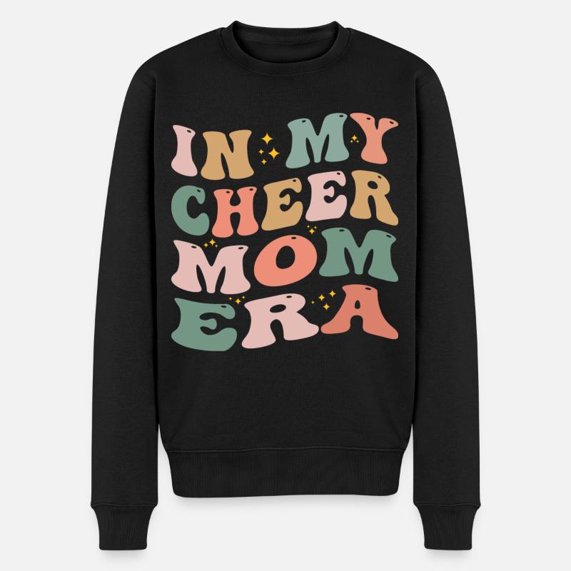 In meiner Cheer-Mom-Ära - Männer Premium Bio Pullover - Schwarz