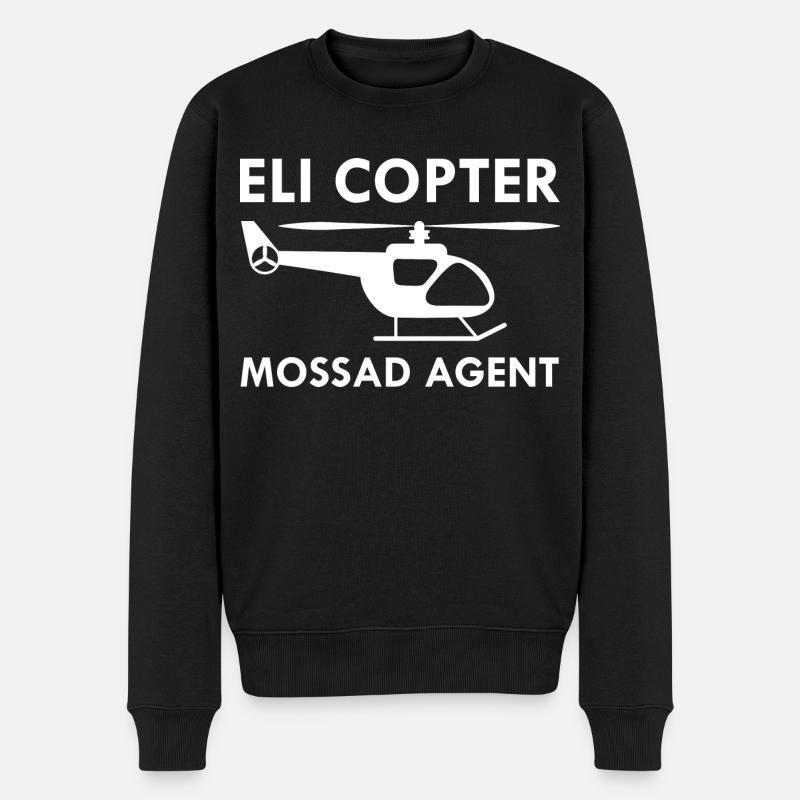 Eli Copter Mossad Agent Helicopter - Männer Premium Bio Pullover - Schwarz