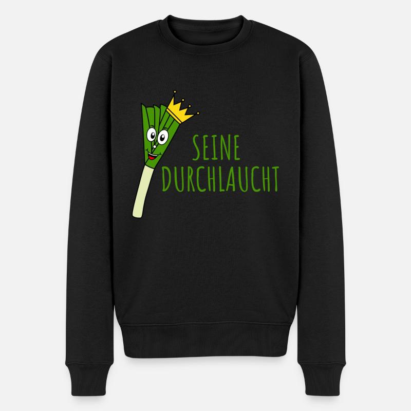 Lauch Seine Durchlaucht - Männer Premium Bio Pullover - Schwarz