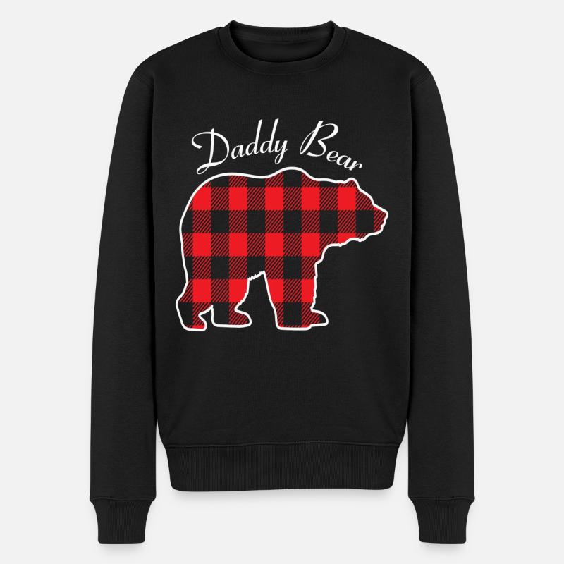 PAPA OURS - Pull Premium bio Homme - noir