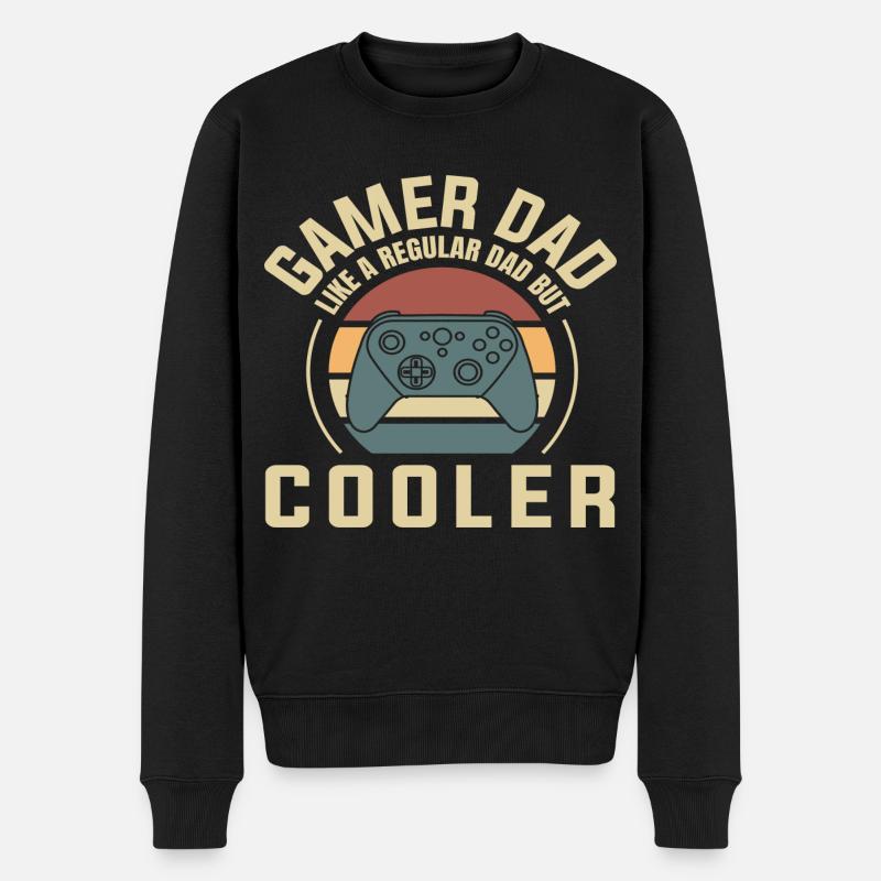 Bester Vater - Männer Premium Bio Pullover - Schwarz