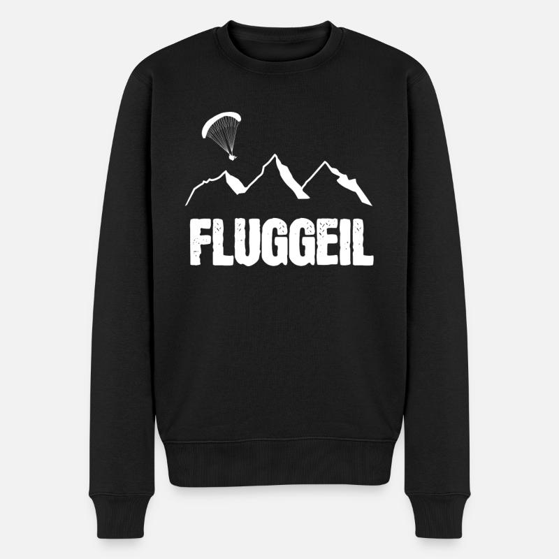 Fluggeil - Männer Premium Bio Pullover - Schwarz