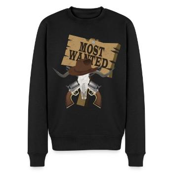 MOST WANTED Wild West Style - Männer Premium Bio Pullover - Schwarz - Vorne - Nico (187cm)