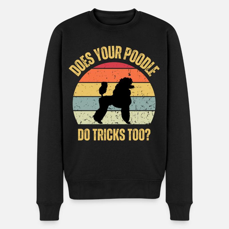 Macht Ihr Pudel auch Tricks - Männer Premium Bio Pullover - Schwarz