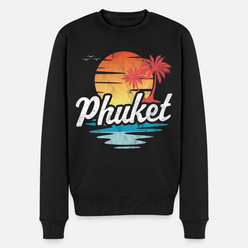 Phuket - Männer Premium Bio Pullover - Schwarz
