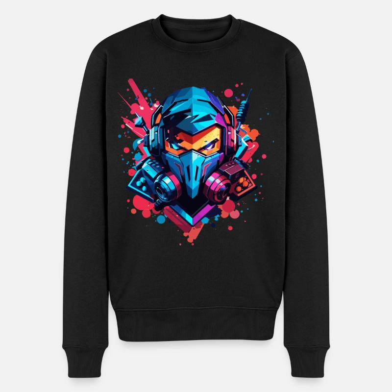 Gamer Gaming Games - Männer Premium Bio Pullover - Schwarz
