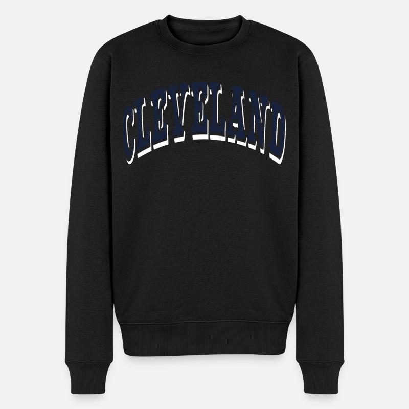Cleveland - Männer Premium Bio Pullover - Schwarz