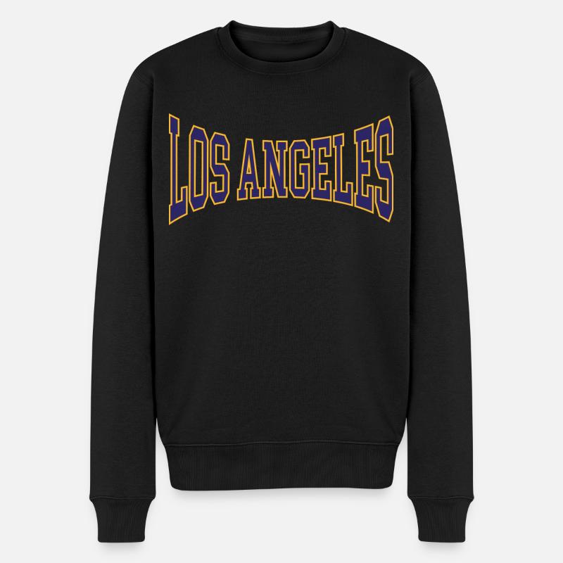 Los Angeles - Männer Premium Bio Pullover - Schwarz