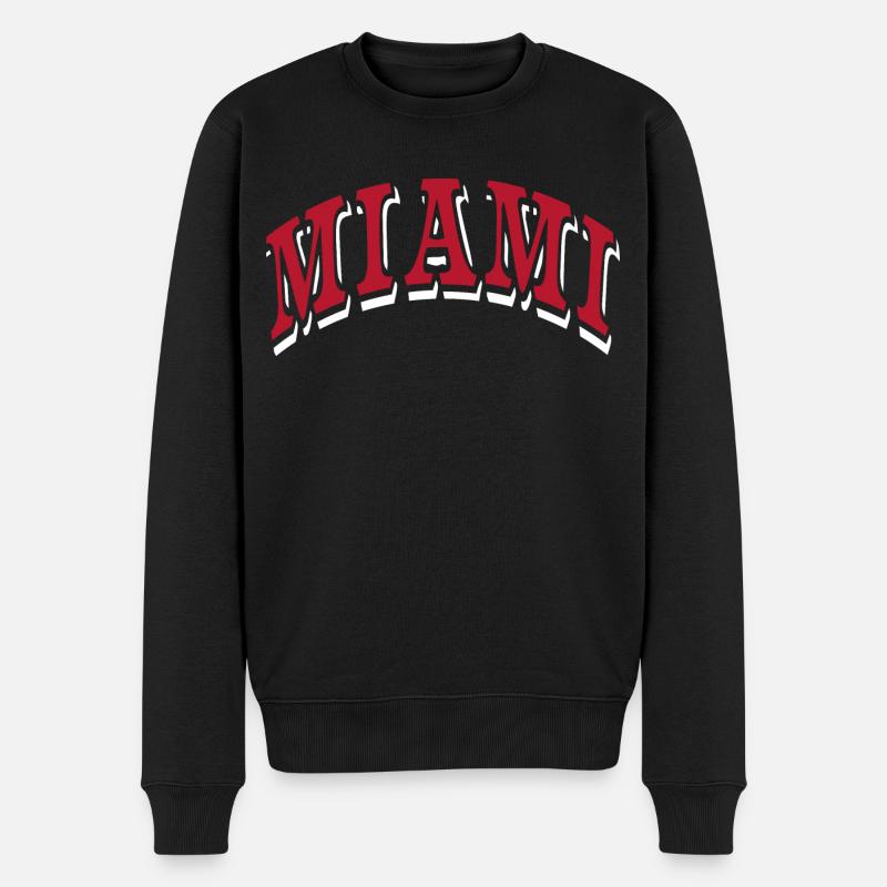 Miami - Männer Premium Bio Pullover - Schwarz