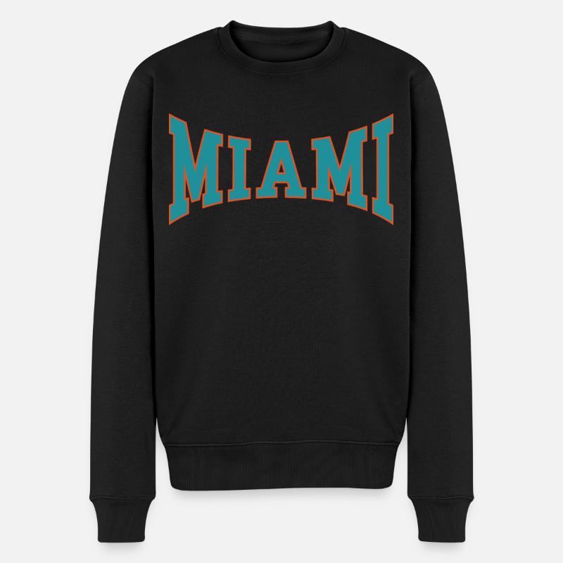 Miami - Männer Premium Bio Pullover - Schwarz