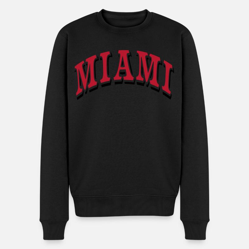 Miami - Männer Premium Bio Pullover - Schwarz