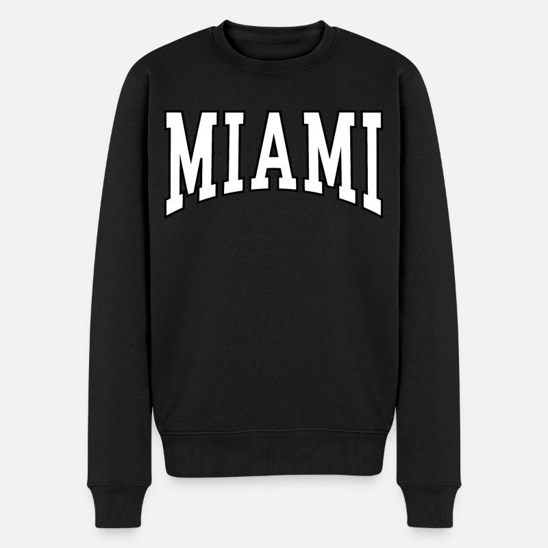 Miami - Männer Premium Bio Pullover - Schwarz