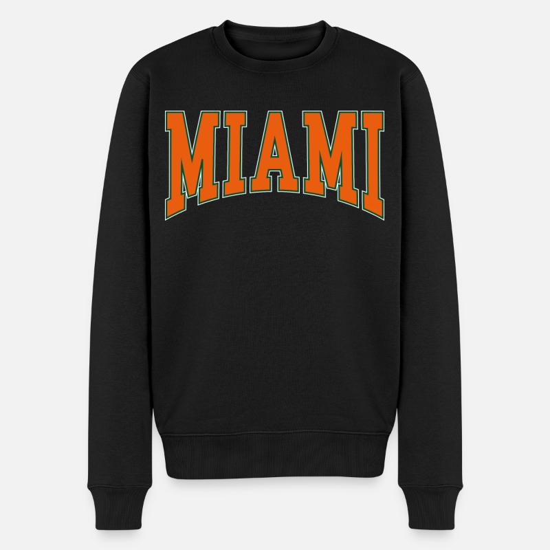 Miami - Männer Premium Bio Pullover - Schwarz