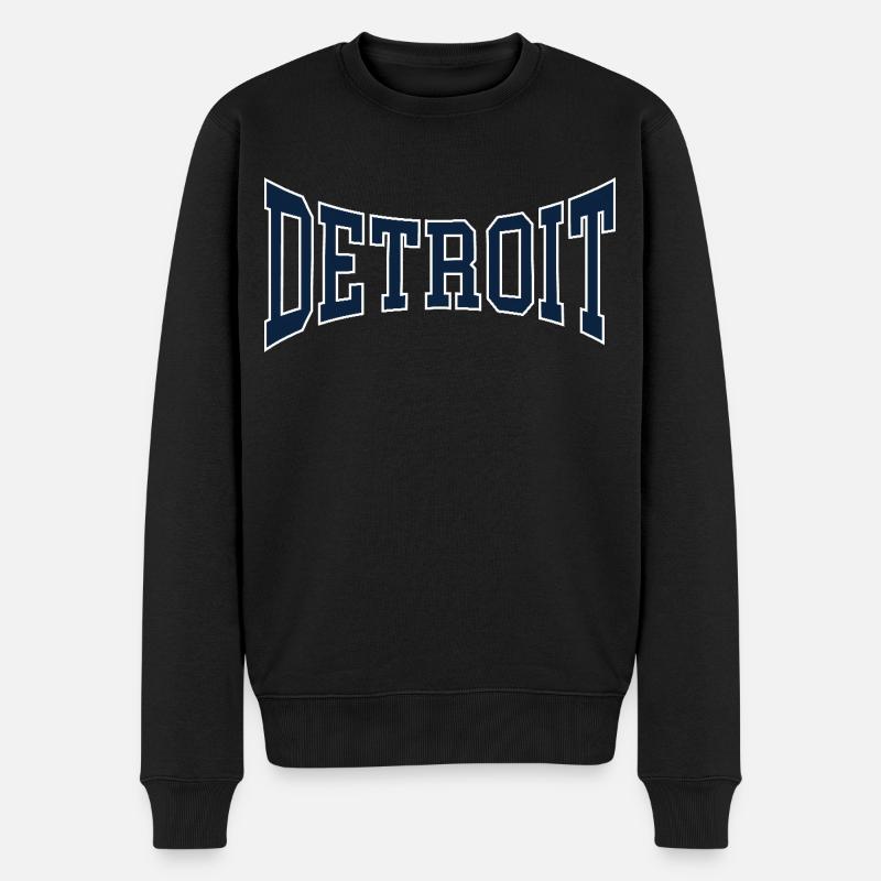 Detroit - Männer Premium Bio Pullover - Schwarz