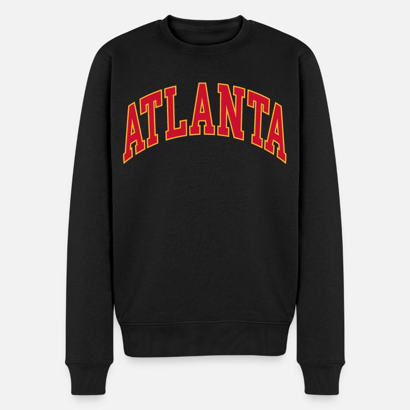 Atlanta - Männer Premium Bio Pullover - Schwarz