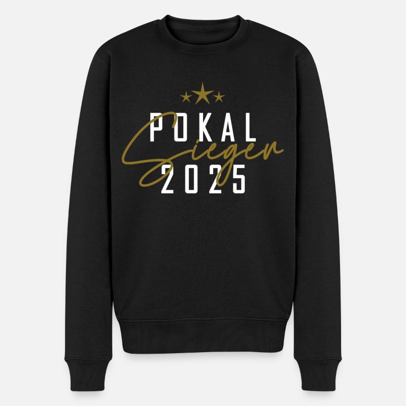 Pokalsieger 2025 - Männer Premium Bio Pullover - Schwarz