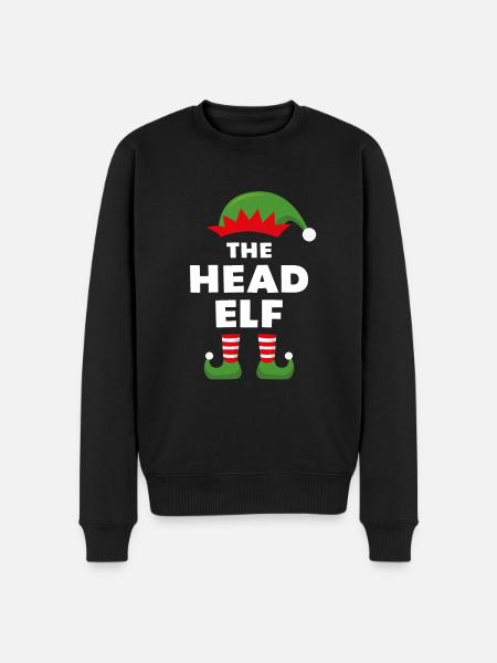 The Head Elf - Men's Premium Organic Jumper - black